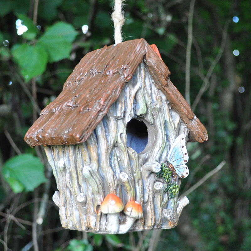 Sol 72 Outdoor Woodland Tree Trunk Hanging Bird House Wayfair.co.uk